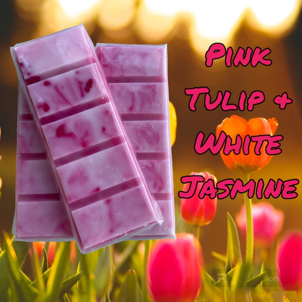 Chunky Marbled Snapbar (Pink Tulip & White Jasmine)