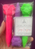 3x Unscented Soap Crayons