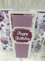 ‘Happy Birthday’ Greeting Card (Front Tri Fold)