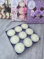 Handmade Box of 9 Fragranced Tea Lights