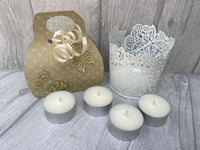 Tea Light Holder with 4 Fragranced Tea Lights