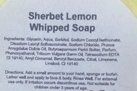 Whipped Soap - SHERBET LEMON - 120g