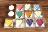 Coloured Heart Clam Gift Set