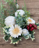 Large Christmas Flower Jute Gift Bag