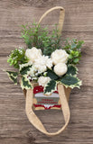 Large Christmas Flower Jute Gift Bag