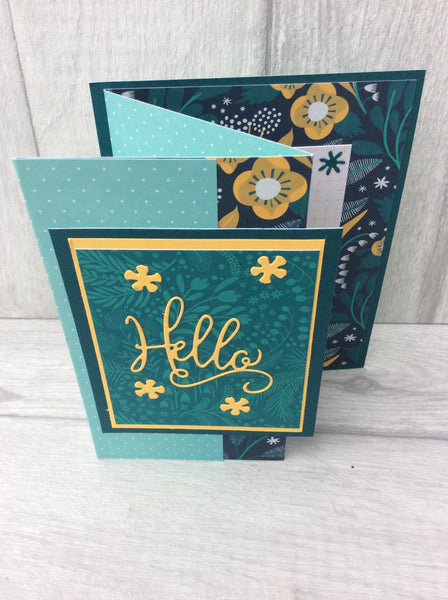 Hello Greeting Card (Tri Fold)