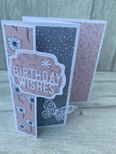 Birthday Wishes Greeting Card (Tri Fold)